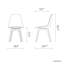 Ensemble de quatre chaises d'appoint en plastique robustes blanches et naturelles-757901405-757901394