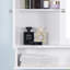 Armoire de salle de bain murale avec 2 portes miroir et tablette réglable