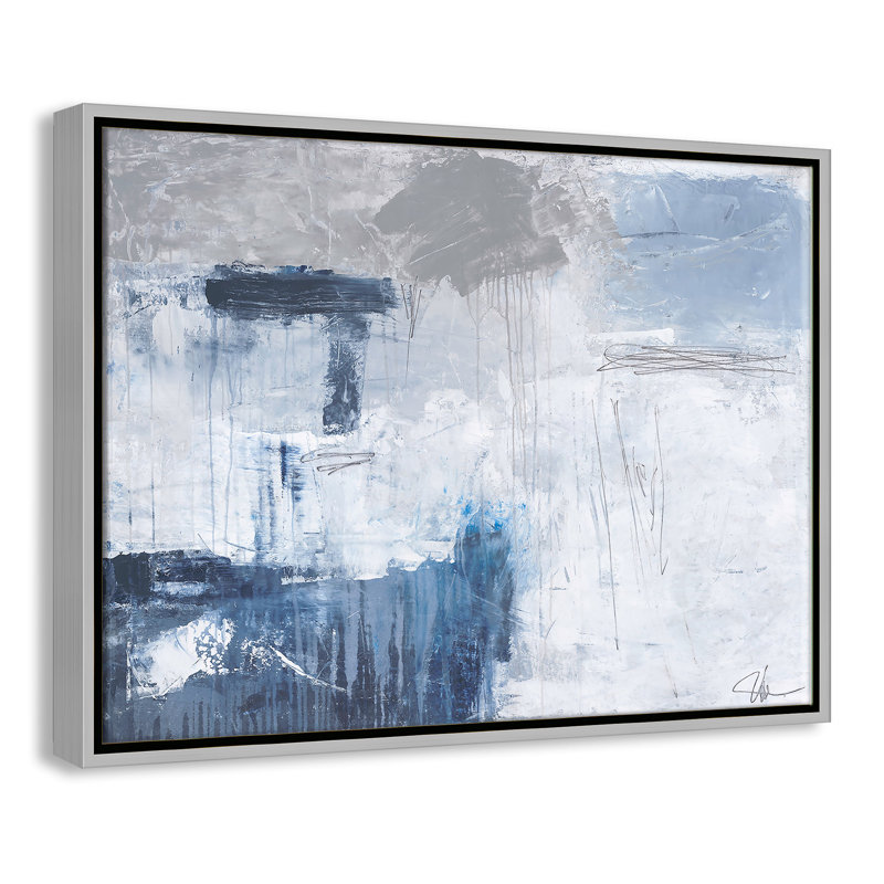 Nordic Ice - cadre flottant, reproduction d'art sur toile, H 18 po x l 24 po x P 2 po, Cadre argenté