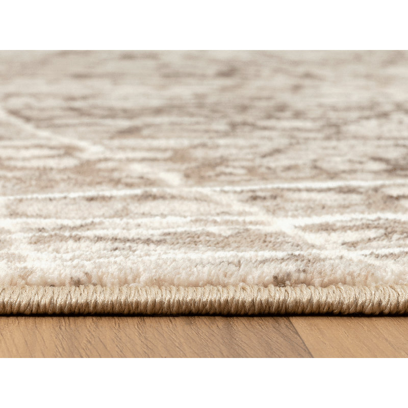 Machine-made Area Rug , Cream, Round 120 cm