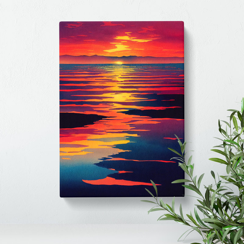 Contemporary Sunset - Wrapped Canvas