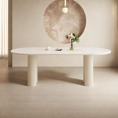 French Cream Style Oval Dining Table