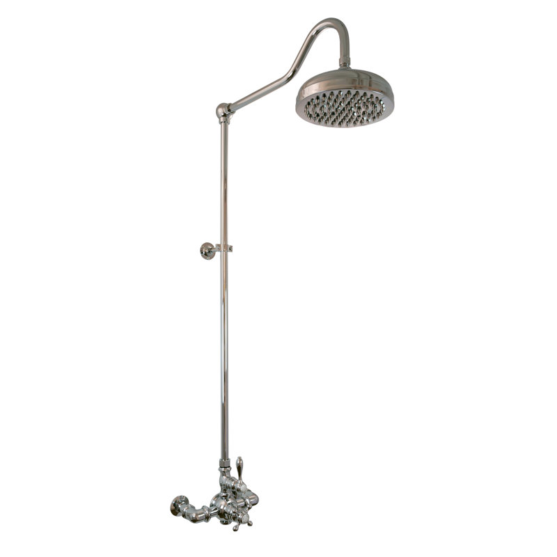 Exposed Thermostatic Shower System by Strom Living P0901N, Polished Nickel