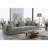 Modular 3-Seat Sectional Sofa, All-Foam Deep-Seat Couch With Plush Textured Chenille, Compressed Shipping & Tool-Free Setup, Low-Profile Design For Small Spaces, 111" W × 37" D × 23.6" H-Light Green-283939578