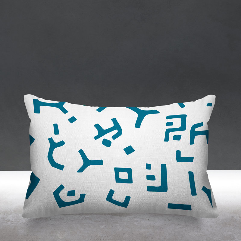 Housse et insert de coussin rectangulaire Adanya, Turquoise