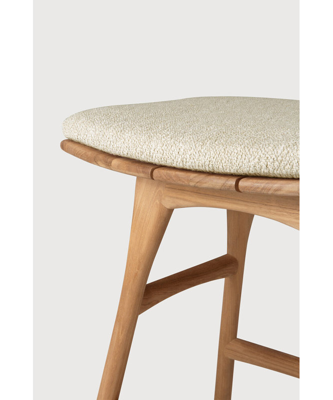 Osso Outdoor Teak Bar Stool, Natural