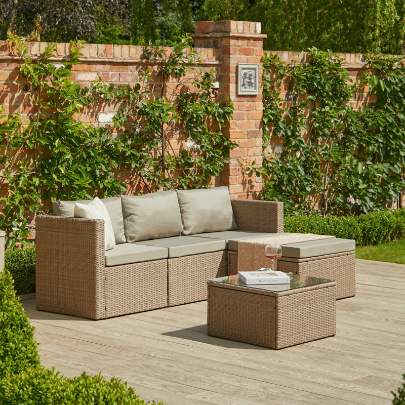 Luzi 4 - Person Garden Lounge Set with Cushions