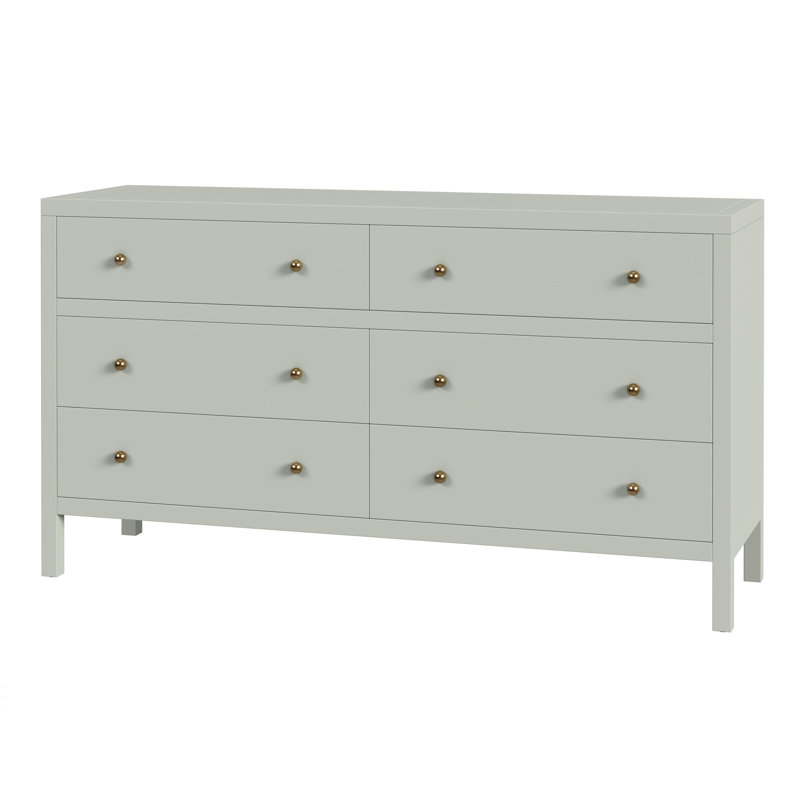 Commode 6 tiroirs 60 po Blairview, Vert