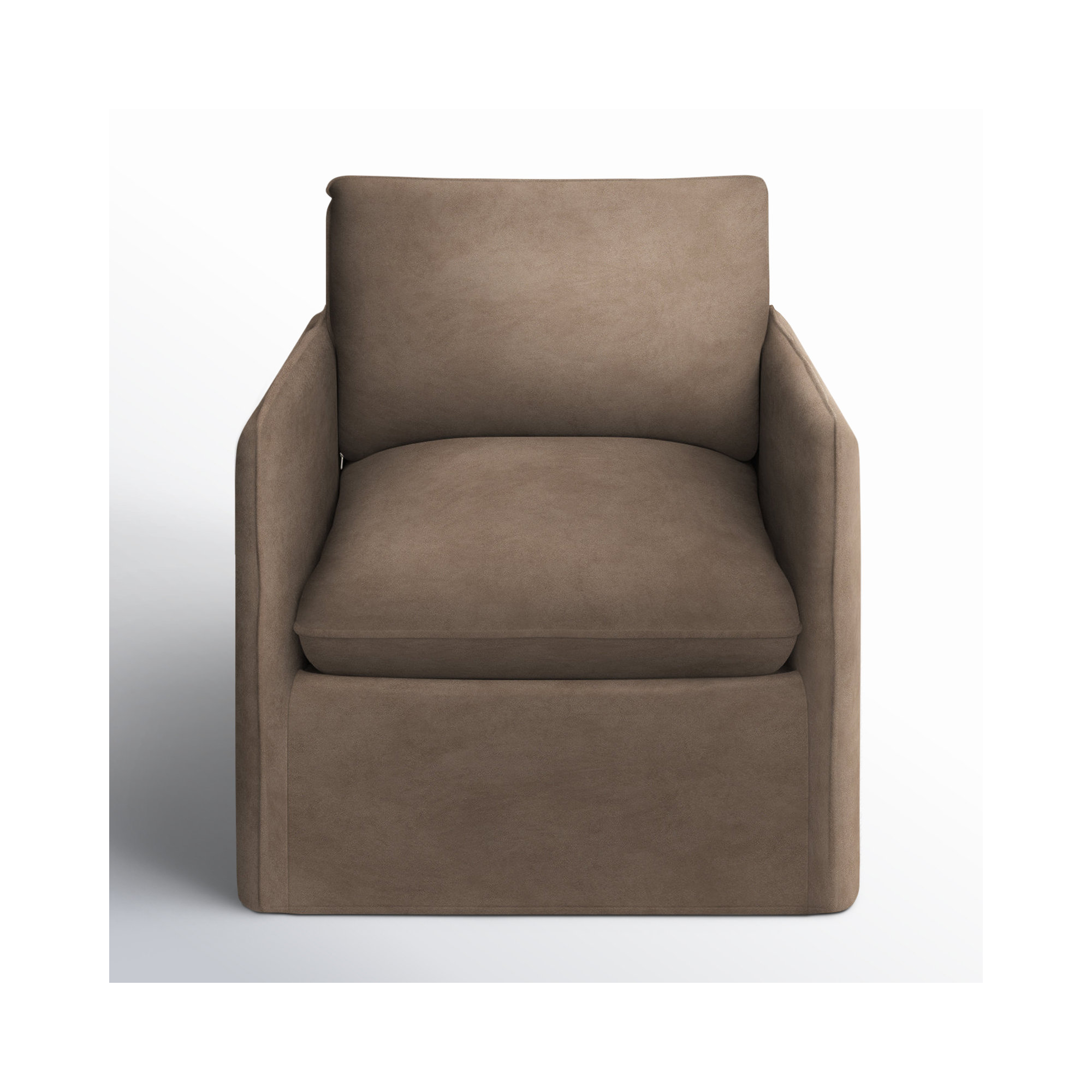 Bellatrix Slipcovered Armchair, Bella Cocoa Performance Velvet