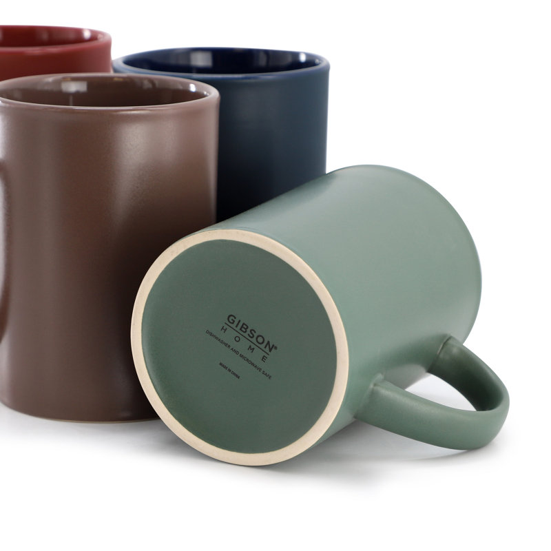  Ensemble de grandes tasses en grès 4 pièces 17 oz Midtown Hall