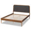 Lit plateforme très grand en tissu gris foncé classique et traditionnel Maurice-1964059977