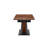 Modern Extendable Dining Table with Wood Veneer & Cross Base