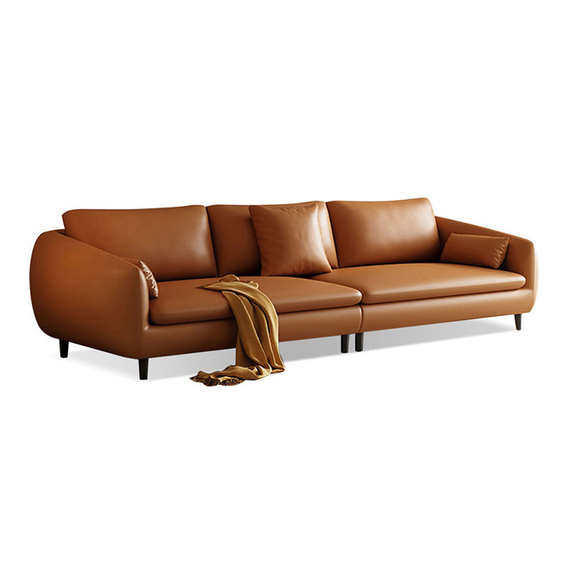 Coussin modulaire orange en polyester, 94.49" W