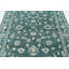 Tapis vert en laine noué à la main 5,7 x 7,6 pi avec motif floral All-Over
