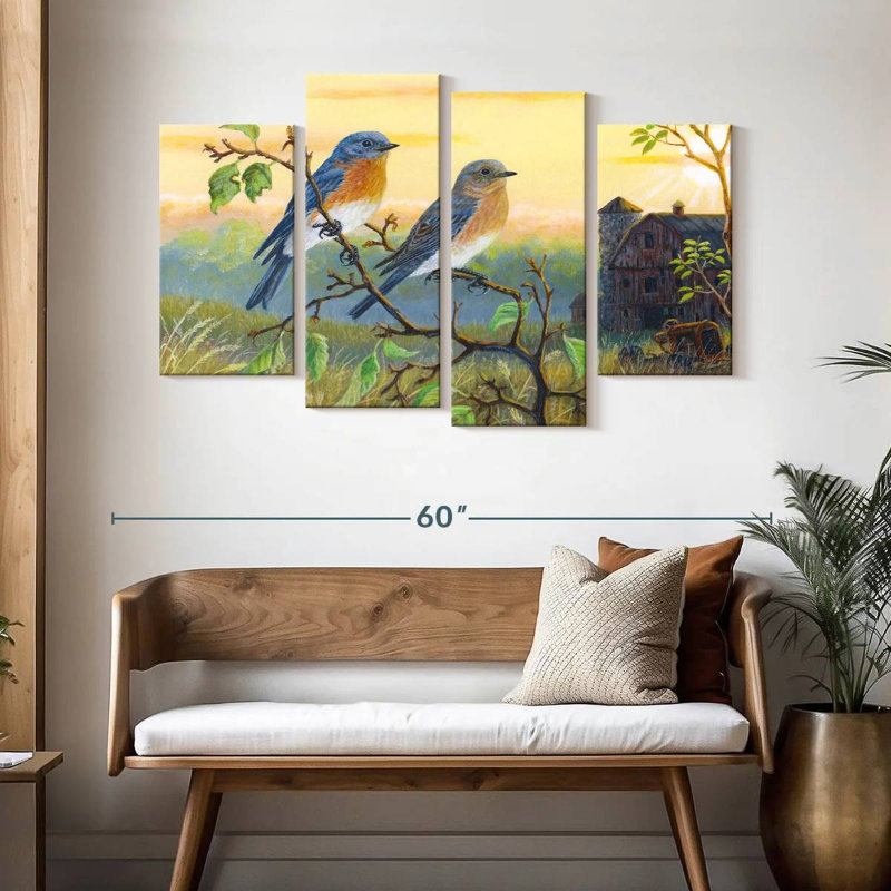 Brampt True Blue Bluebird, 32" H x 52" W