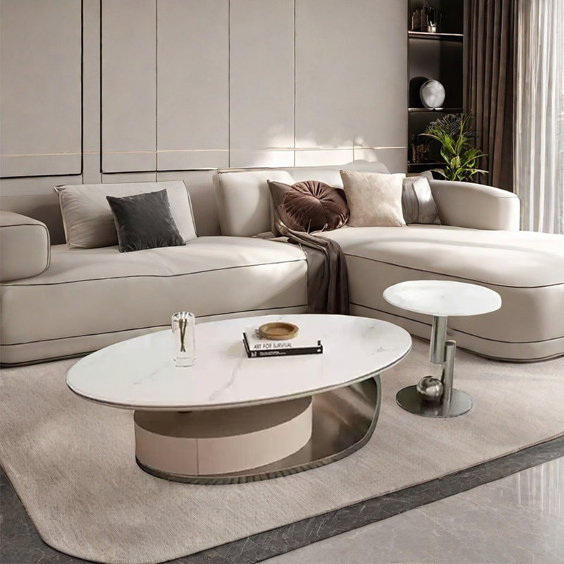 Tables basses simples et luxueuses, H 16,5 po x L 55,1 po x l 31,5 po