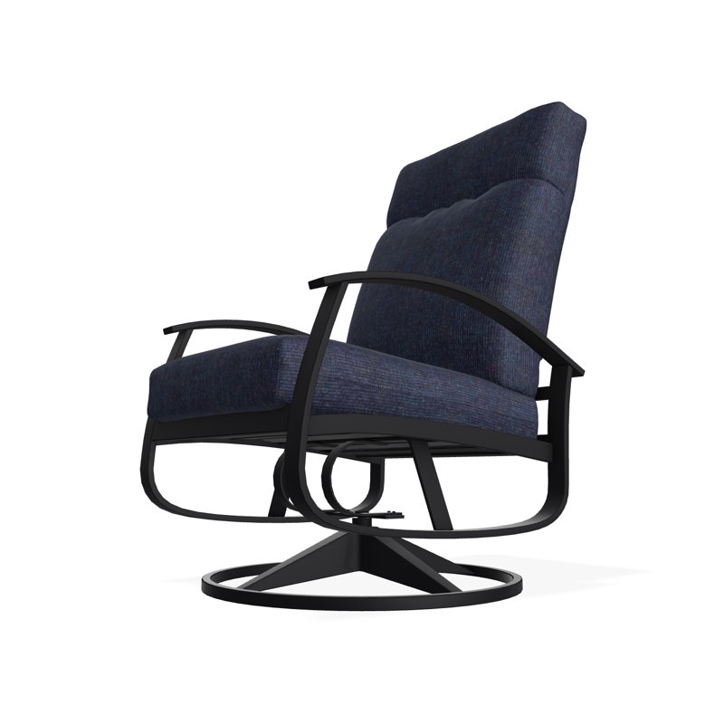 Belle Isle Outdoor Lounge Chair, Black, Tabloid Cloud