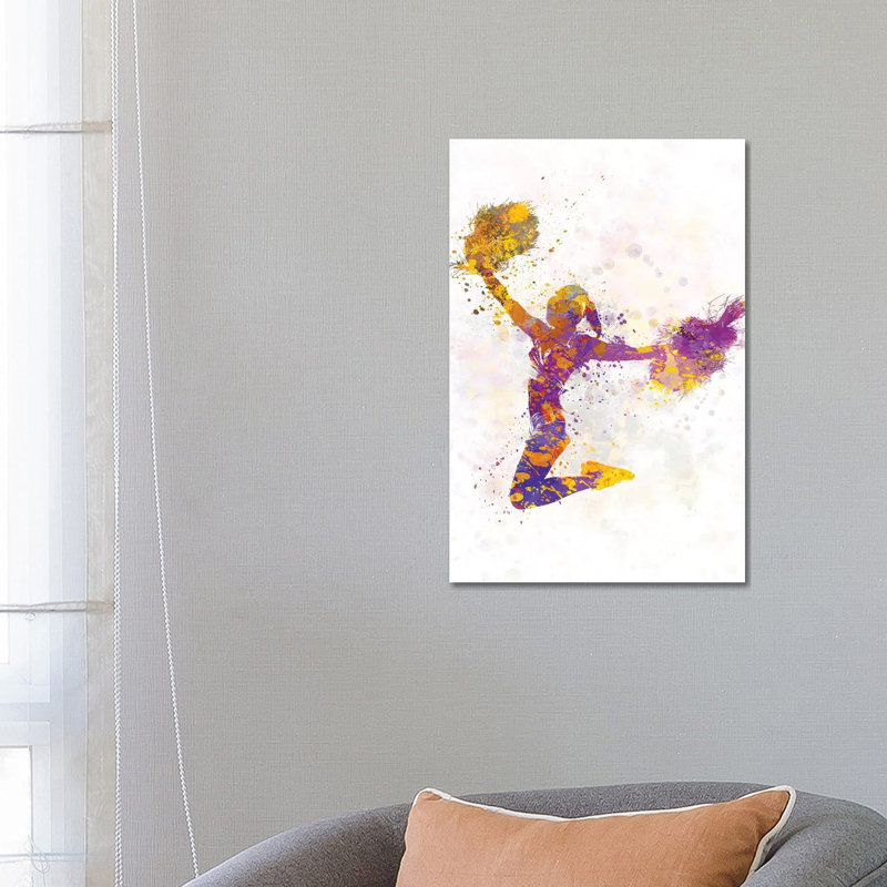 Young Woman Cheerleader III by Paul Rommer - Wrapped Canvas Gallery-Wrapped Canvas Giclée