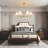 36”w Classic Chandelier With White Linen Shades-360983146