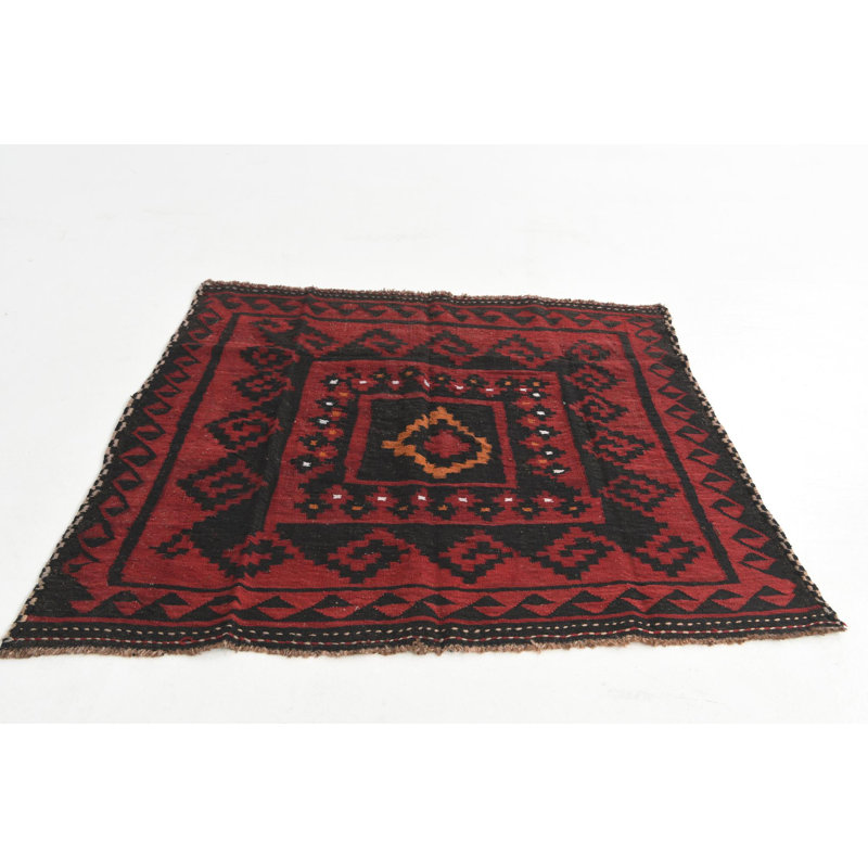 Tapis rouge rectangulaire Omari