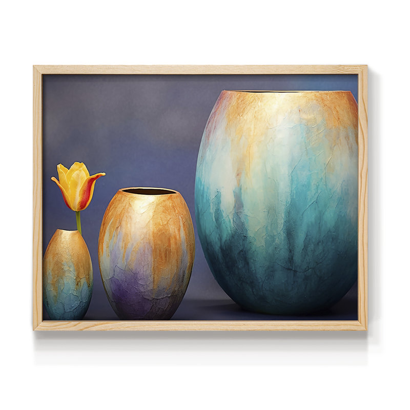 Floral Series-LXXXIII -Framed Print - Restickable, Naturel, H 16 po x l 20 po