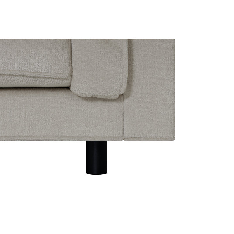 Alazae 3 Seater Chenille Sofa, Cream