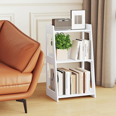 3-Tier Freestanding Ladder Shelf, Space-Saving A-Frame Storage Unit For Bathroom, Living Room, Bedroom, And Office, Open Shelving Organizer For Books, Plants, And Decor