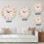Fleurs rustiques sur fond violet - horloge murale moderne-59913509