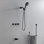 Ensemble de robinet de douche à 3 poignées avec douche à main 10 jets Ensemble de douche à main 4,7 pouces Système de douche mural avec douchette de baignoire Ensemble de garniture de baignoire et de douche