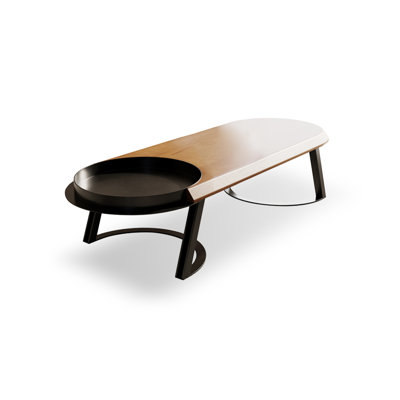 Tables basses ovales en bois massif BROWN