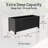 Tierra Verde 17-Inch x 48-Inch Raised Garden Trough Box for Patio or Deck, Black-117496688-117496686