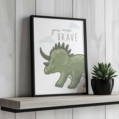 «You Are Brave Dinosaur» par Elizabeth Tyndall, reproduction d'art