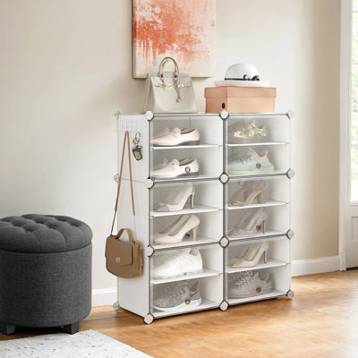 6 Tier 24 Pairs Shoe Rack Organizer, Shoe Storage Cabinet for Closet