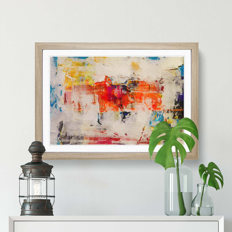 Abstract Vol.309 by S.Johnson - Framed Print, 24cm H x 33cm W x 2cm D, Oak Framed