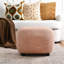 Fauteuil pivotant rembourré en lin avec repose-pieds-1350640583