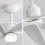 Ventilateur de plafond moderne de 52 pouces avec lumière DEL à intensité variable et 5 pales en bois massif avec moteur à courant continu réversible et télécommande