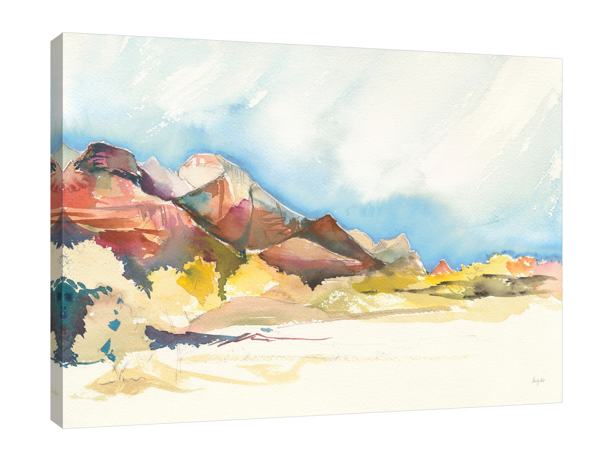 JaxsonRea Kristy Rice Succulent Desert IV On Canvas by Kristy Rice Print