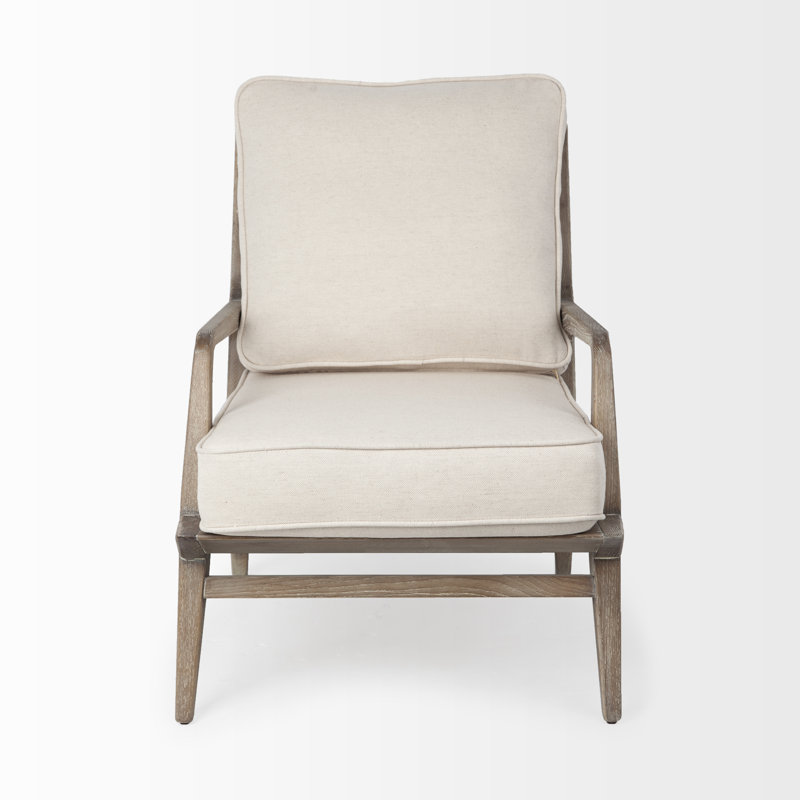 Upholstered Accent Chair, Off-White