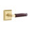 Emtek Select Privacy Interior Mortise w/ Quincy Rosette & L-Square Stem, Rosso Levanto Marble