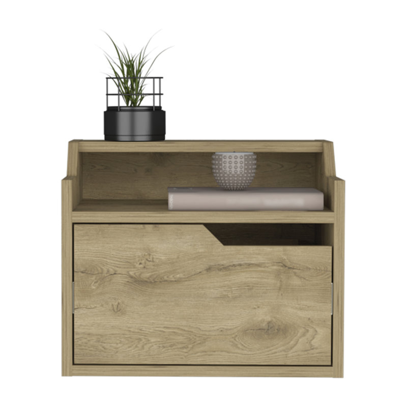 Floating Nightstand Chester, Bedroom, Macadamia, Beige