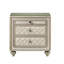 Table de chevet 2 tiroirs beige