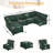 Modular Sectional Sofa U Shaped Modular Couch With Reversible Chaise Modular Sofa Sectional Couch,6- Seat Convertible Sofa-2124046315