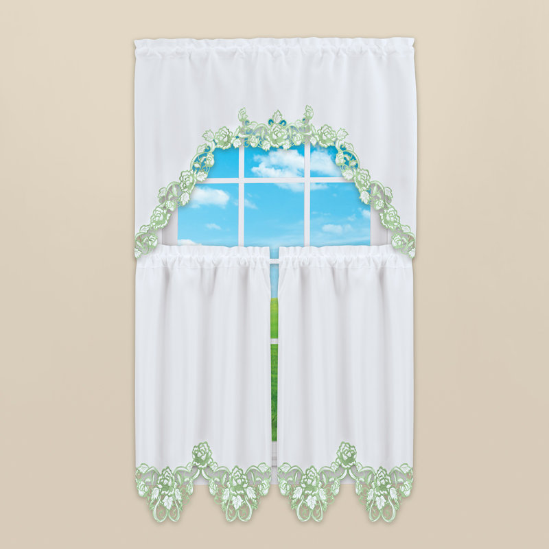 Guirlande Richael, Vert/blanc, L 34,35 po x L 58,4 po