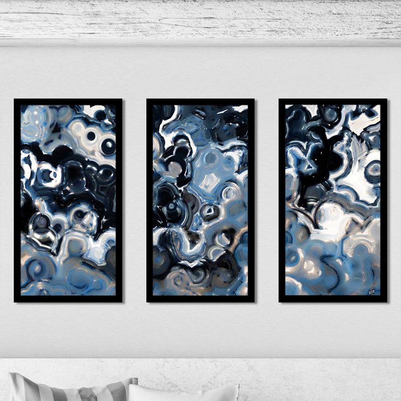 Ensemble de 3 reproductions d’art sur toile encadrée « The Works of God, Ecclésiastes 11:5 » par Mark Lawrence