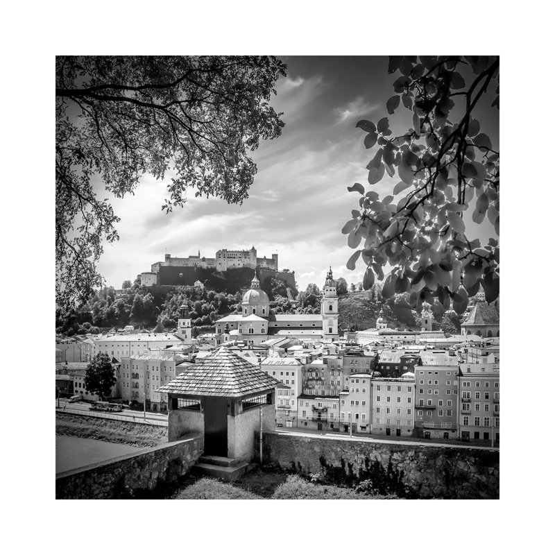 Salzburg Gorgeous Old Town With City Wall by Melanie Viola - Wrapped Canvas Print, 30.48 cm H x 30.48 cm W