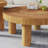 Edija 2 Piece Big Solid Wood Legs Coffee Table with Wooden Growth Ring Tabletop