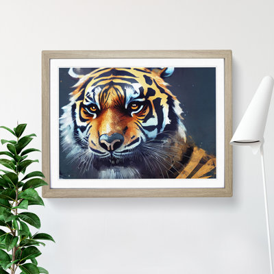 A Tiger Art Painting - Framed Print