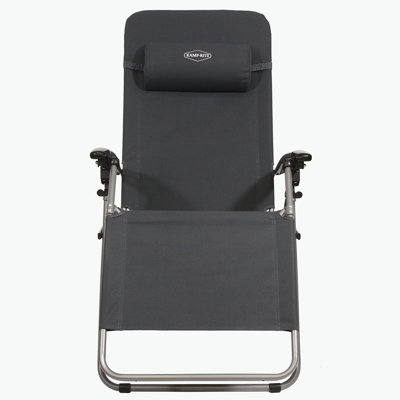 Kamp-Rite Outdoor Folding Reclining Zero Gravity Chair w/ Headrest Pillow