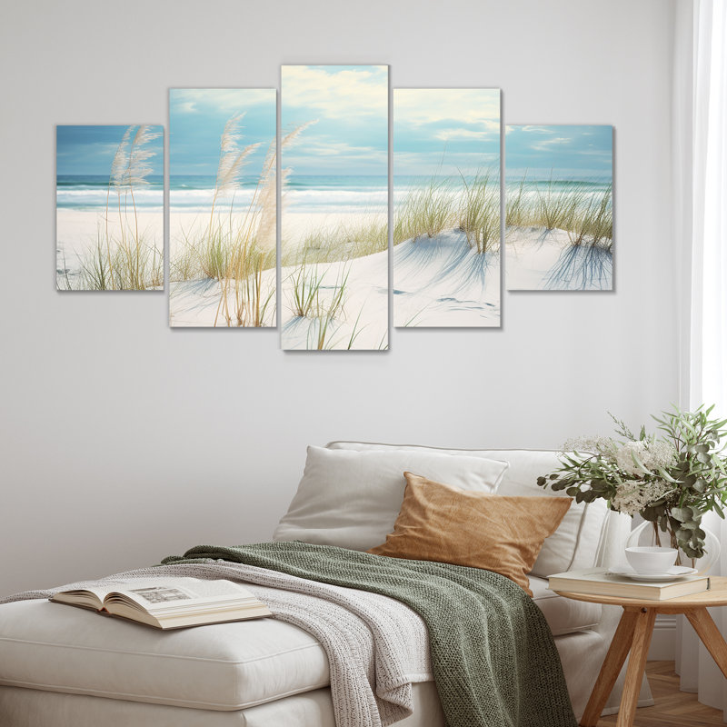 Robichaux - Plage de sable, art mural 5 pièces, H 32 po x l 60 po