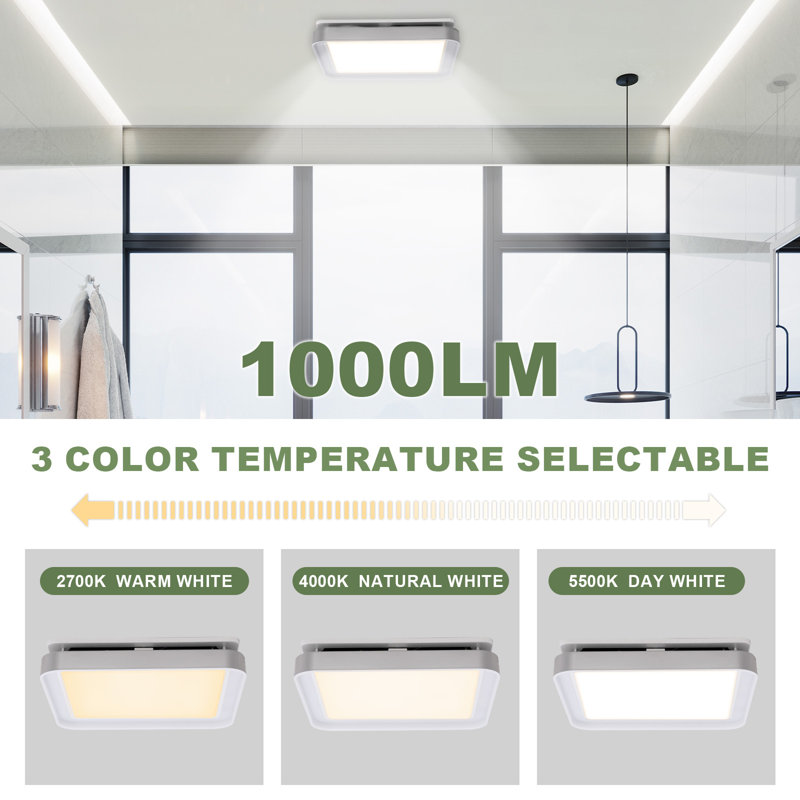 Matte Black 100 CFM Bathroom Exhaust Fan with LED Light